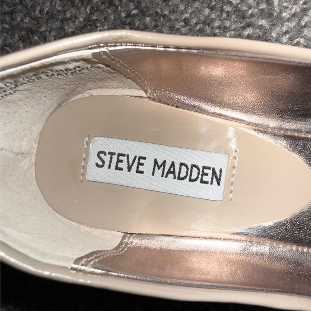 Steve Madden Amoree Ballet Flats Nude Patent Leather Women’s Size 7M Slip On - Picture 9 of 12